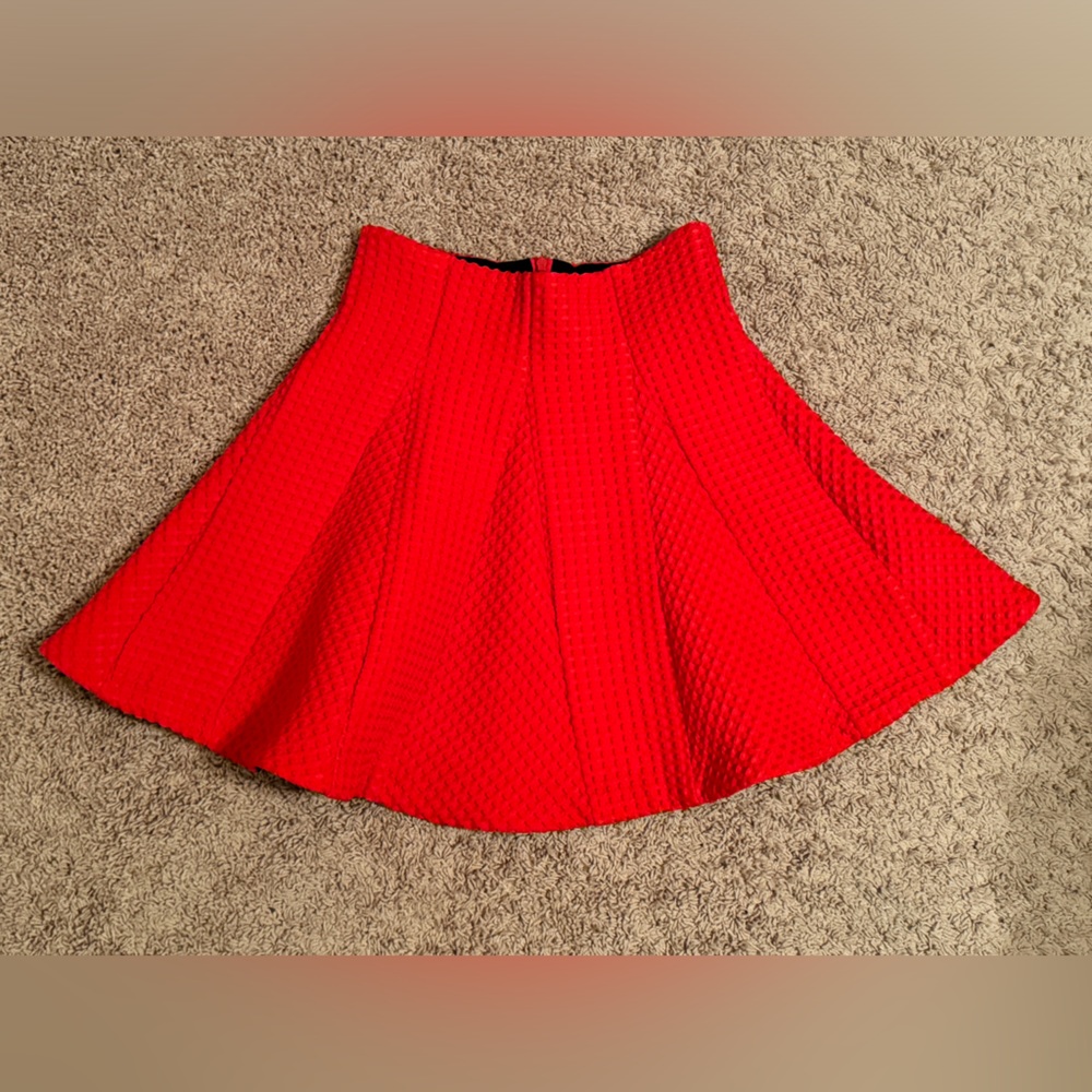 Maje Jamila Waffle Knit Pleated Skirt
